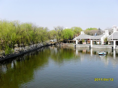 泰安平湖现河公园图片