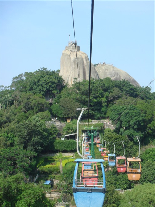 日光岩上的缆车