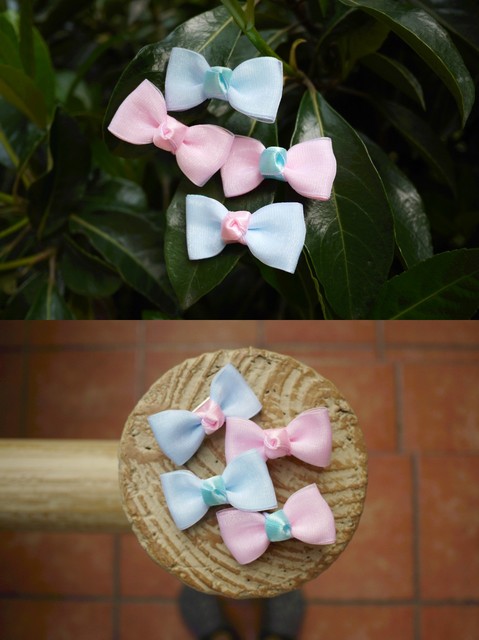 宝妈手工制作宝宝蝴蝶结:)