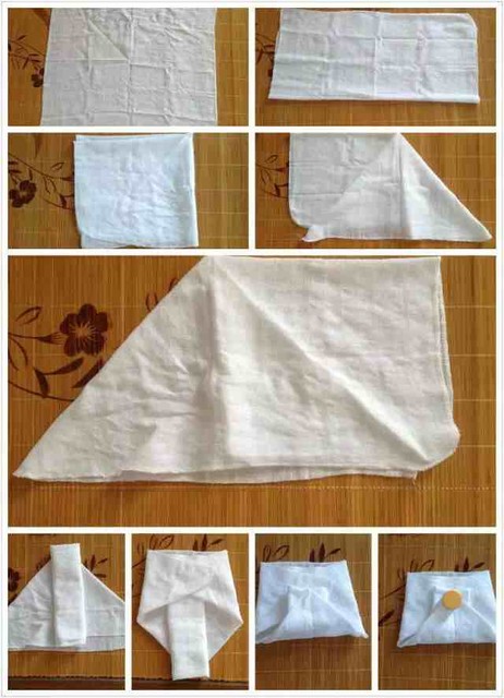 网上学的尿布折叠方法,挺好用的.