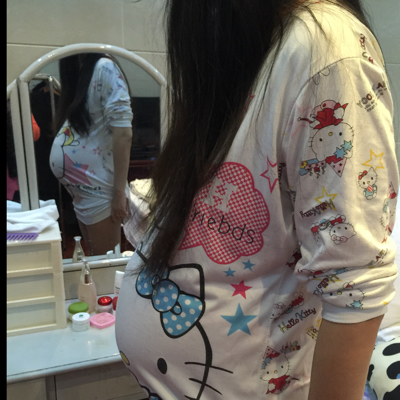 肚子好大啊……睡觉都睡不好了……时不时肚子还有根筋一抽疼疼的.